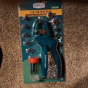 Leather punch&eyelet button plier